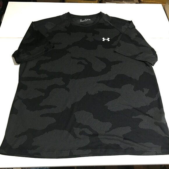 Under Armour Mens 2XL T-Shirt Loose Athletic Camo Black Gray - Picture 1 of 8